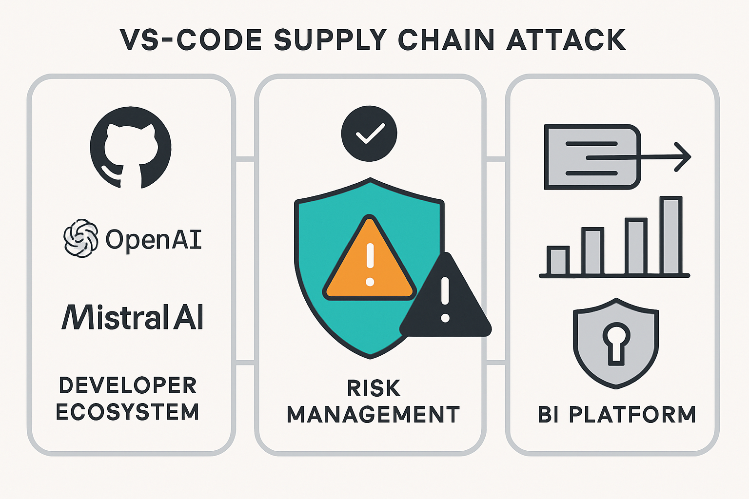 VS‑Code-Supply-Chain-Angriff auf GitHub, OpenAI und Mistral AI: Was BI‑Teams jetzt über Sicherheits- und Risikomanagement lernen müssen